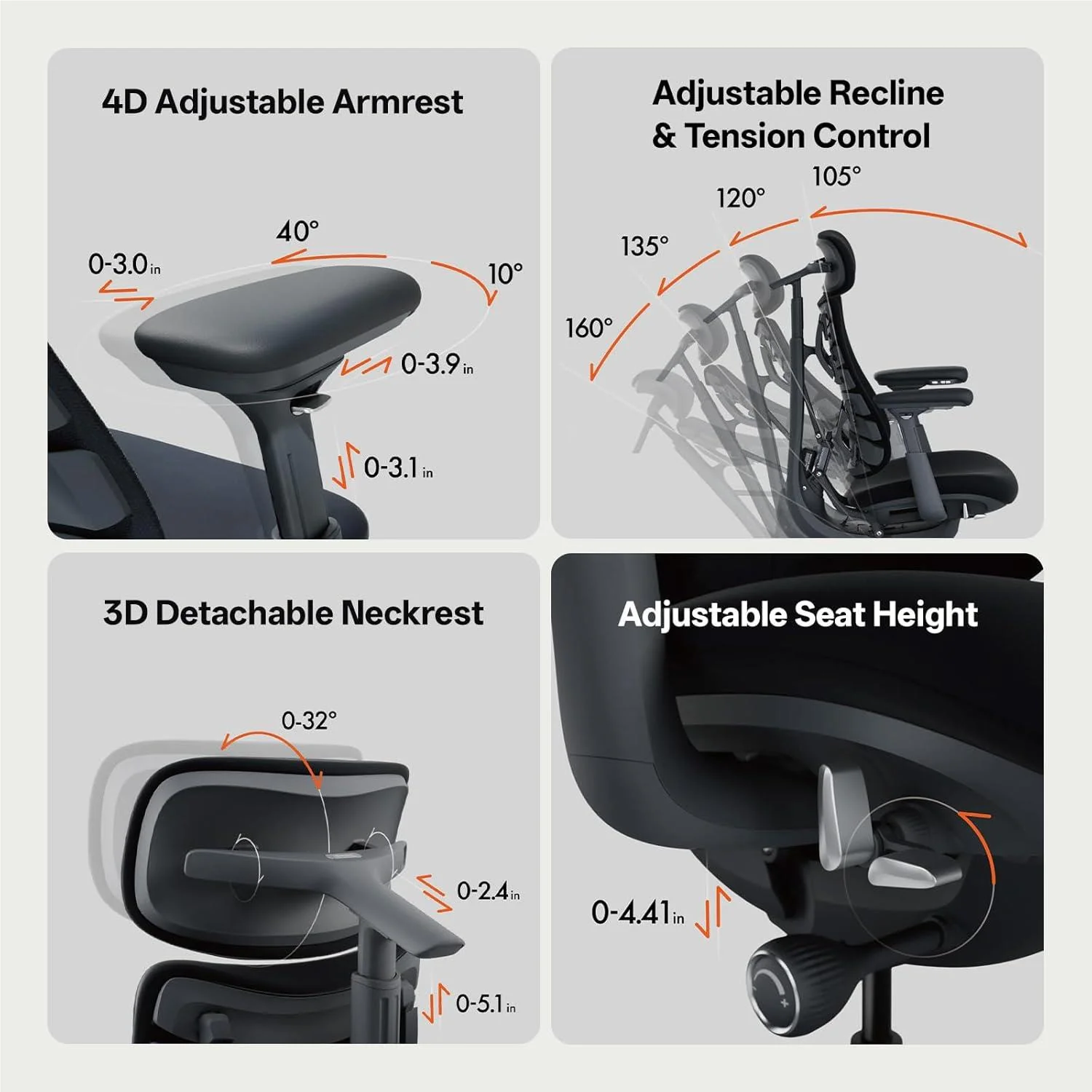 LiberNovo Omni Smart Dynamic Ergonomic Chair (Midnight Black) - Image 7