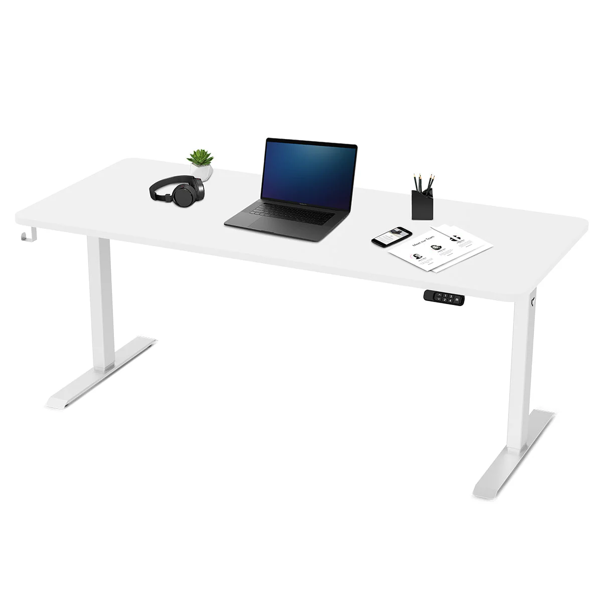 Lifespan Fitness ErgoDesk Electric Standing Desk 180cm (White/White) - Image 2