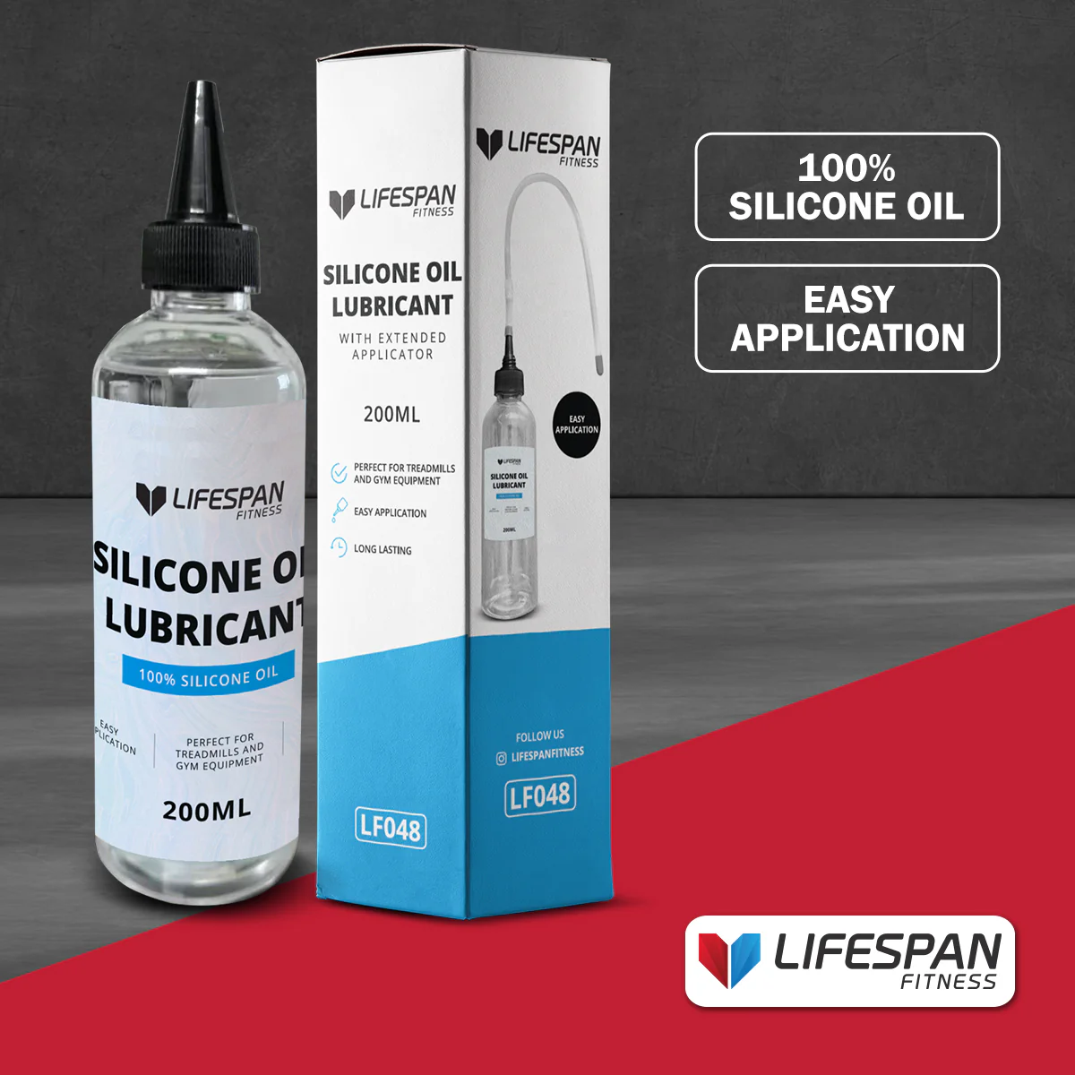 Lifespan Fitness Silicone Oil 200ML Lubricant with Extended Applicator - Image 2