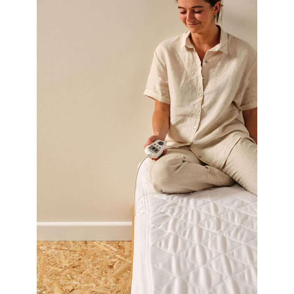 Linen House Quilted Multi-Zone Electric Blanket with Left-Hand Control – Cream (Long Single) - Image 4