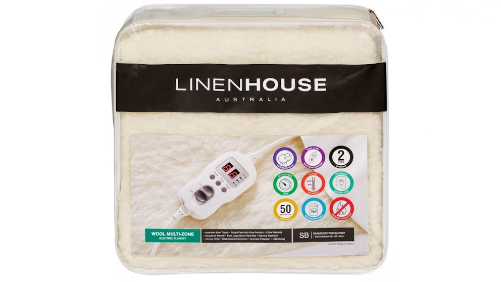 Linen House Woolen Electric Blanket (Cream)
