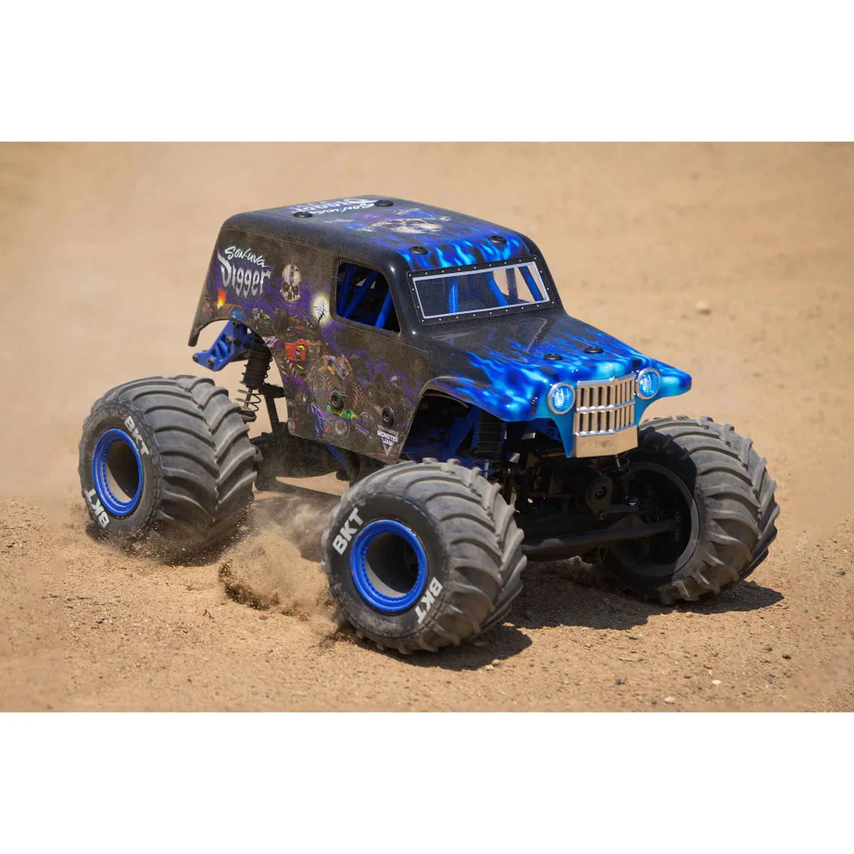 Losi Mini LMT Son Uva Digger RC Truck - Blue - Image 10