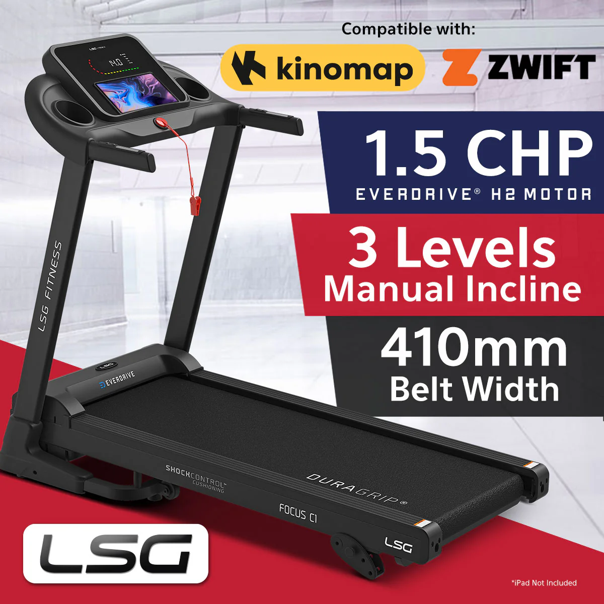 LSG Fitness Focus C1 Treadmill - Image 2