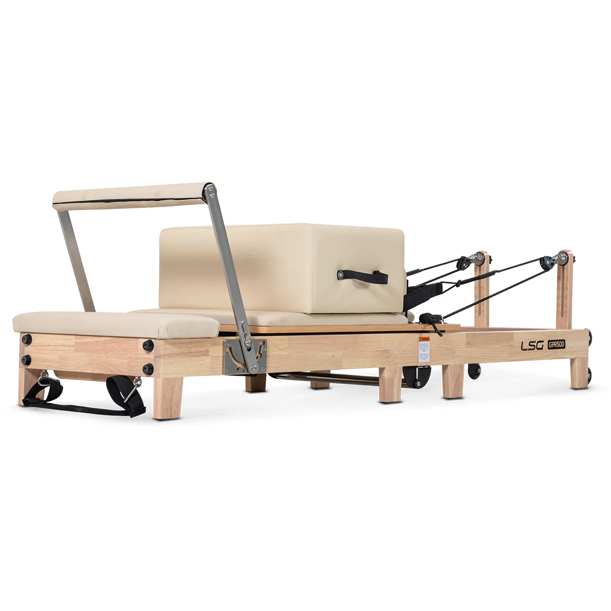 LSG GPR500 Folding Wooden Pilates Reformer Machine (Beige) - Image 5