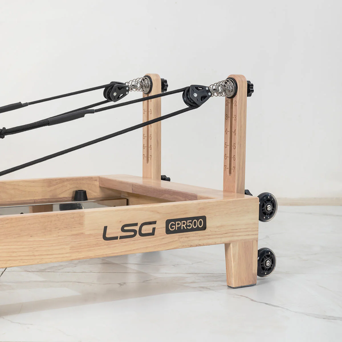 LSG GPR500 Folding Wooden Pilates Reformer Machine (Beige) - Image 9