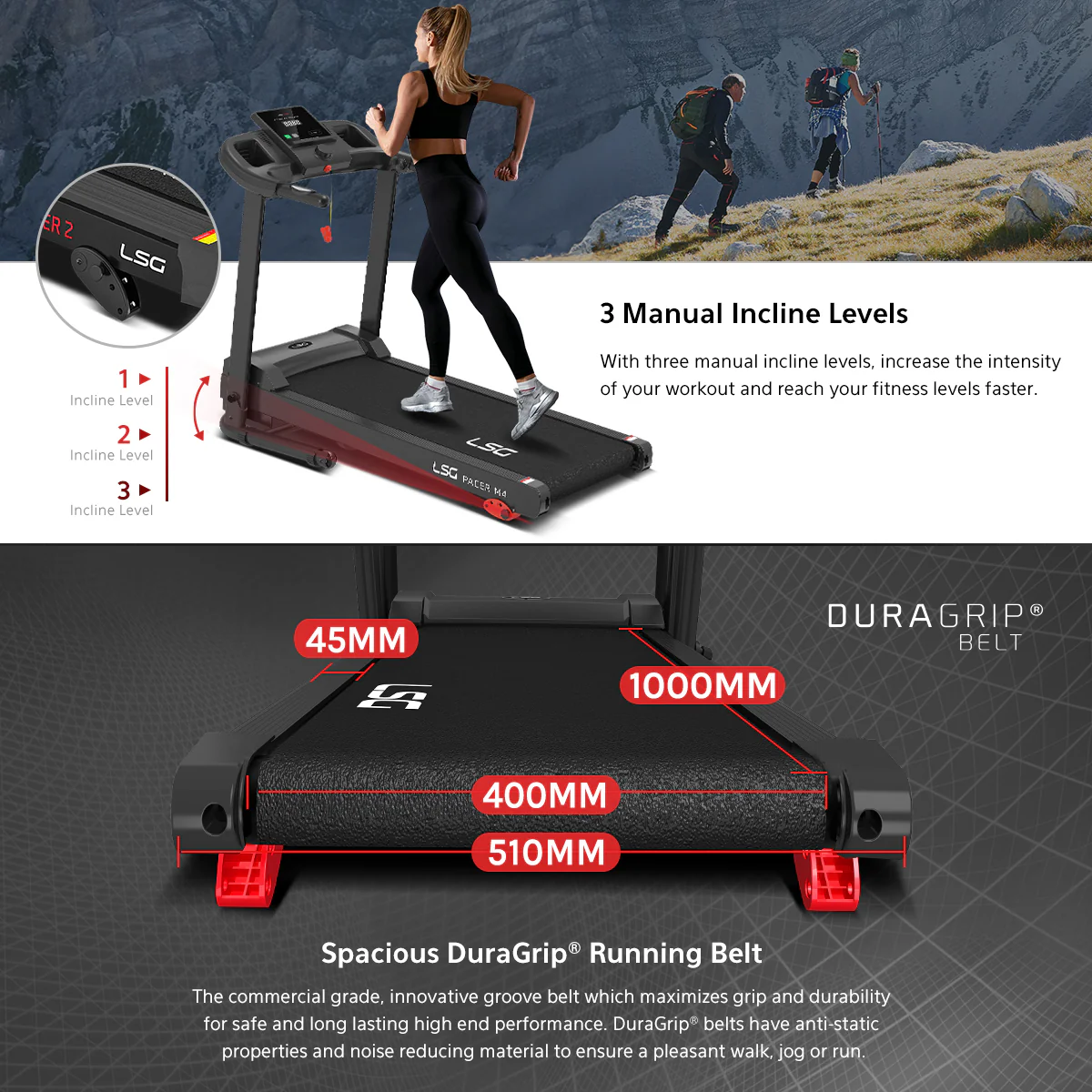 LSG Pacer M4 Treadmill - Image 6