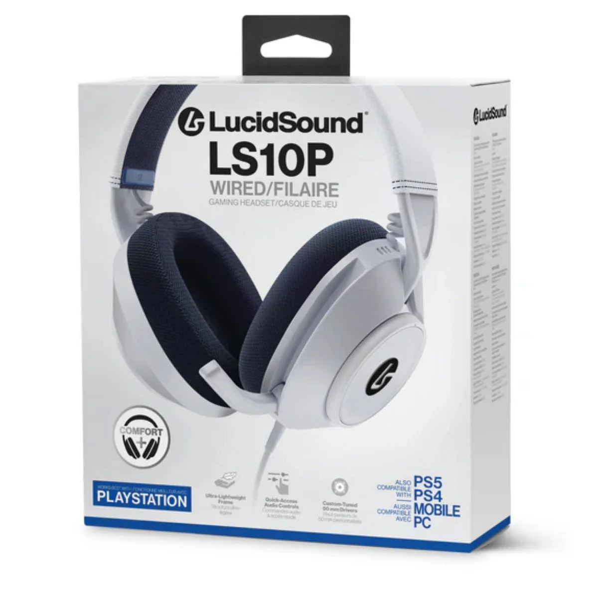 LucidSound LS10P Gen 2 Wired Gaming Headset for PlayStation PS4 PS5 (White) - Image 10