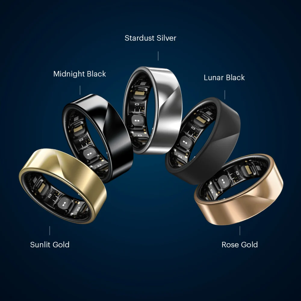 Luna Smart Ring Gen 2 Health Sleep Tracker Titanium Size 10 Midnight Black - Image 8
