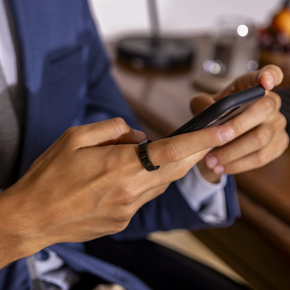 Luna Smart Ring Gen 2 Health Sleep Tracker Titanium Size 14 Midnight Black - Image 2