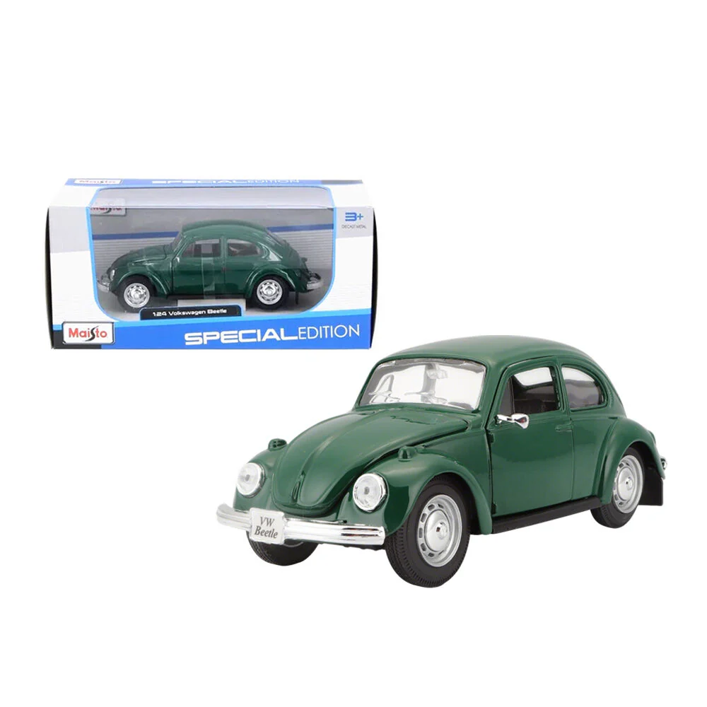 Maisto 1:24 Scale Volkswagen Beetle 1973 Green Diecast Car Model - Image 2