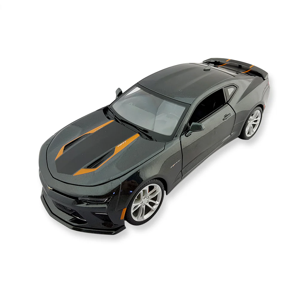 Maisto Licensed 1:18 Scale Chevrolet Camaro 50th Anniversary 2017 Diecast Model Car Grey