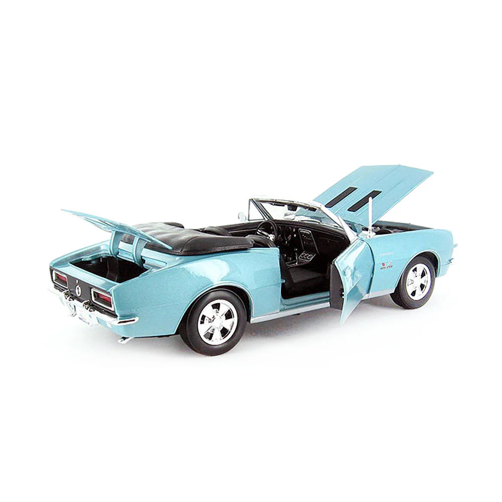Maisto Licensed 1:18 Scale Chevrolet Camaro SS 396 Convertible 1967 Diecast Model Car (Turquoise) - Image 2
