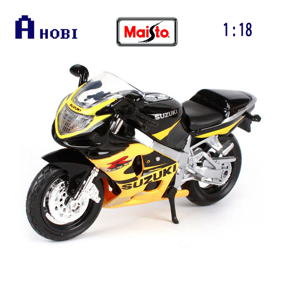 Maisto Licensed 1:18 Scale Suzuki GSX-R 600 2 Wheelers Road Bike Yellow - Image 3