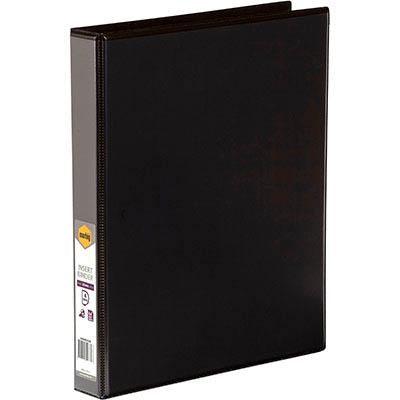 Marbig Clear View Insert Ring Binder Folder 4D 25mm A4 Black Box 20 - Image 2