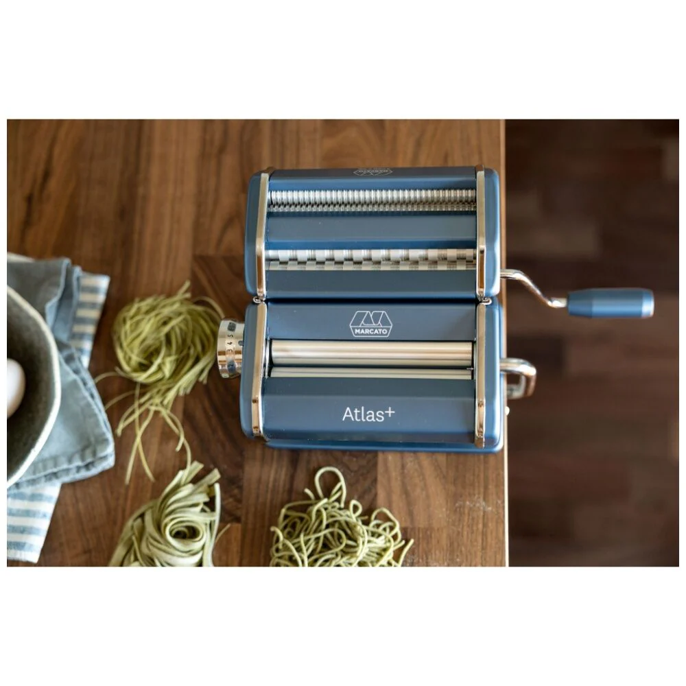 Marcato Atlas Plus Pasta Machine Stainless Steel with 4 Shape Settings (Blue) - Image 5