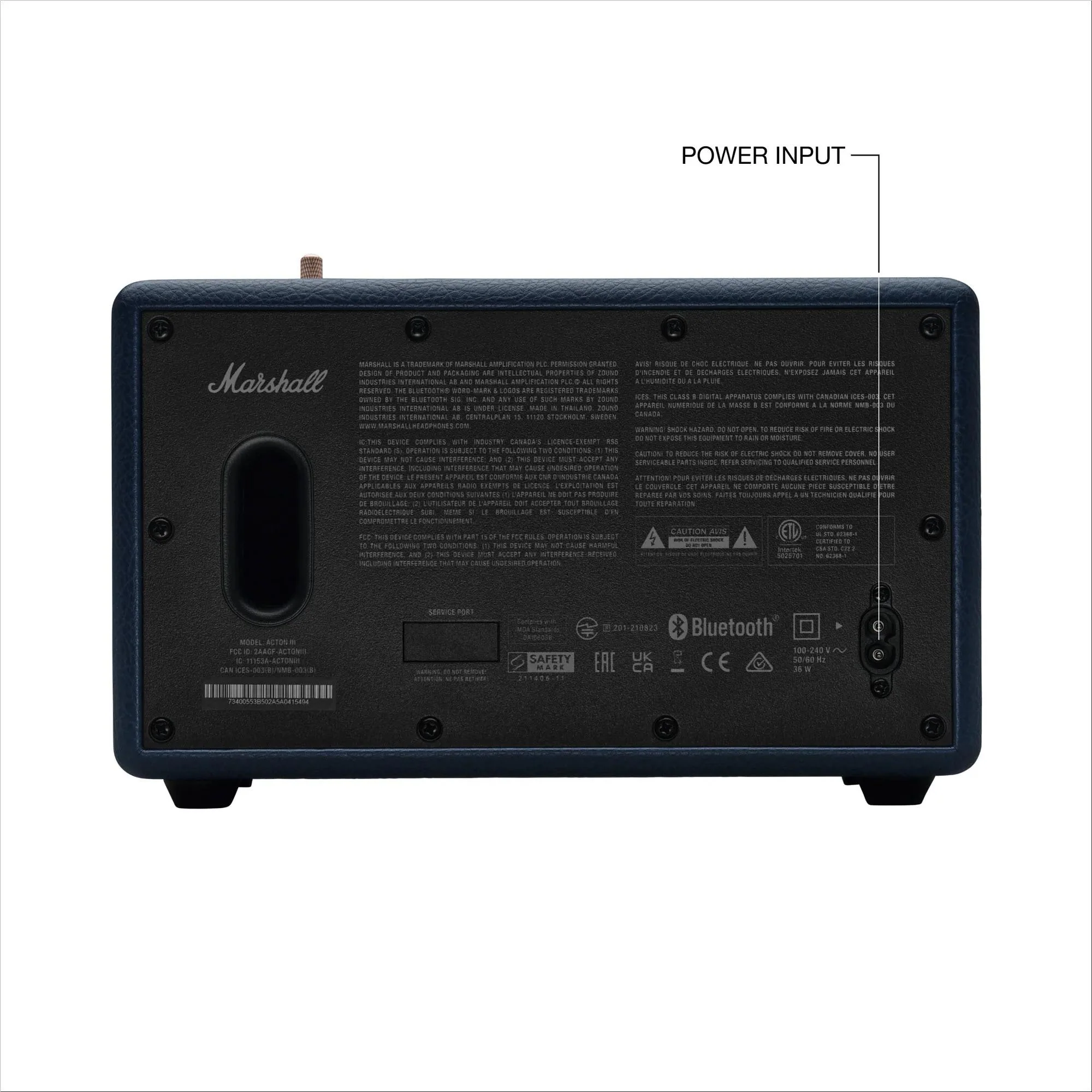 Marshall Acton III Wireless Bluetooth Home Speaker (Midnight Blue) - Image 7