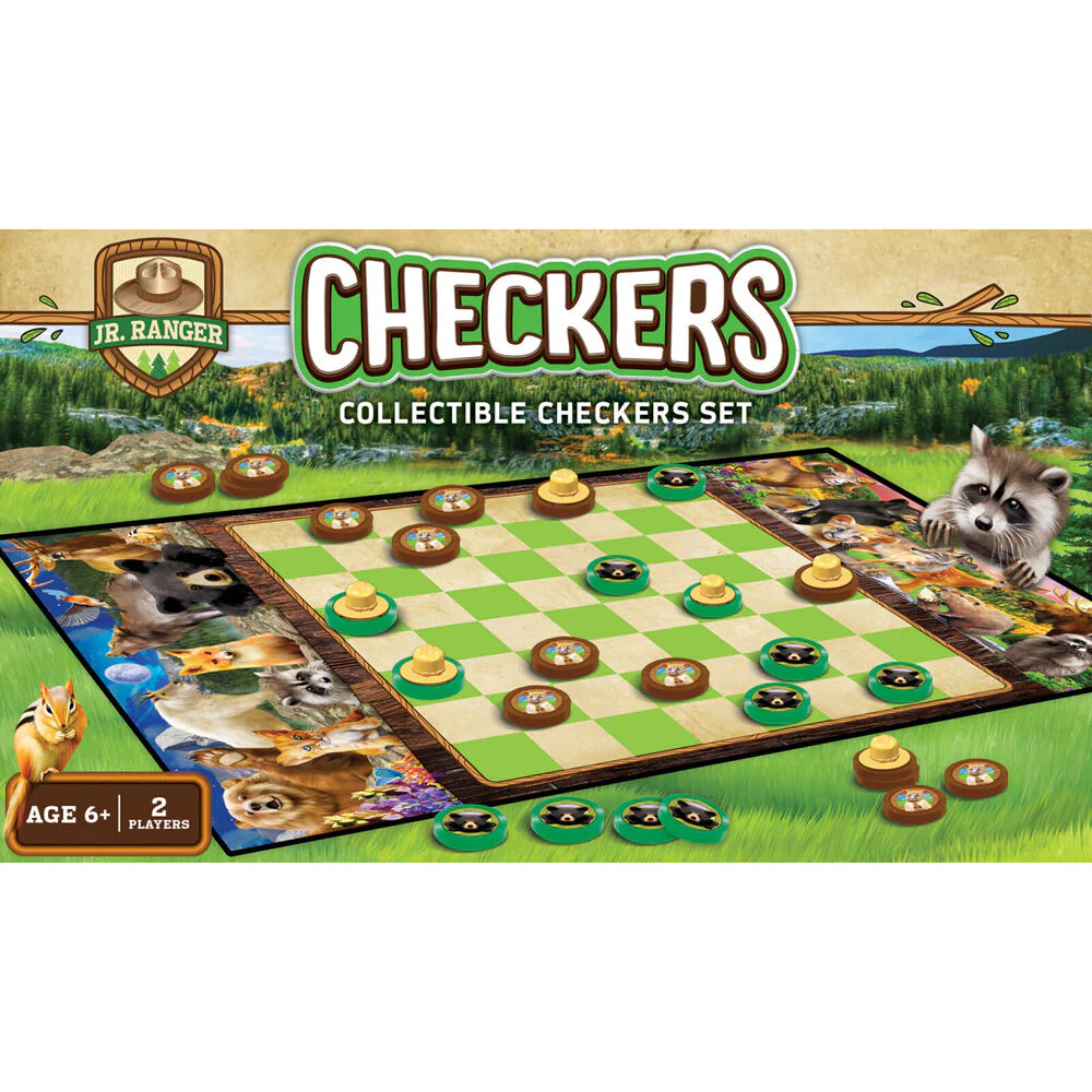 Masterpieces Checkers Jr Ranger National Parks Kids Tabletop Board Game 6y+ - Image 2
