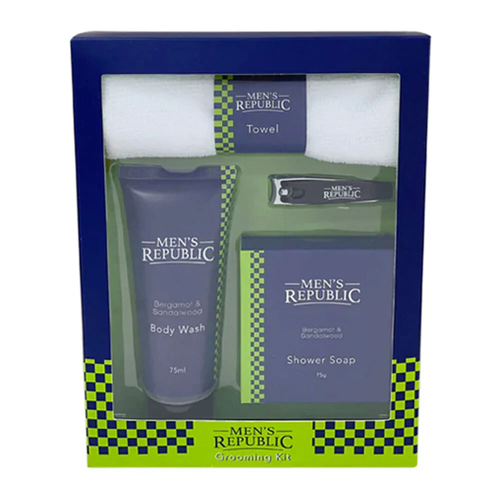 Men's Republic Grooming Kit - Body Wash with Nail Clipper Gifting Set 4pc