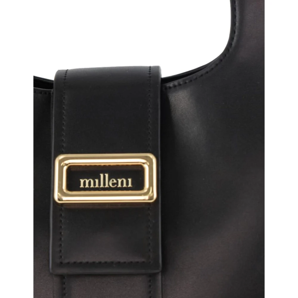 Milleni Women's Handbag Vegan Leather Fashion Chic Caryall Tote Bag (Black) - Image 5