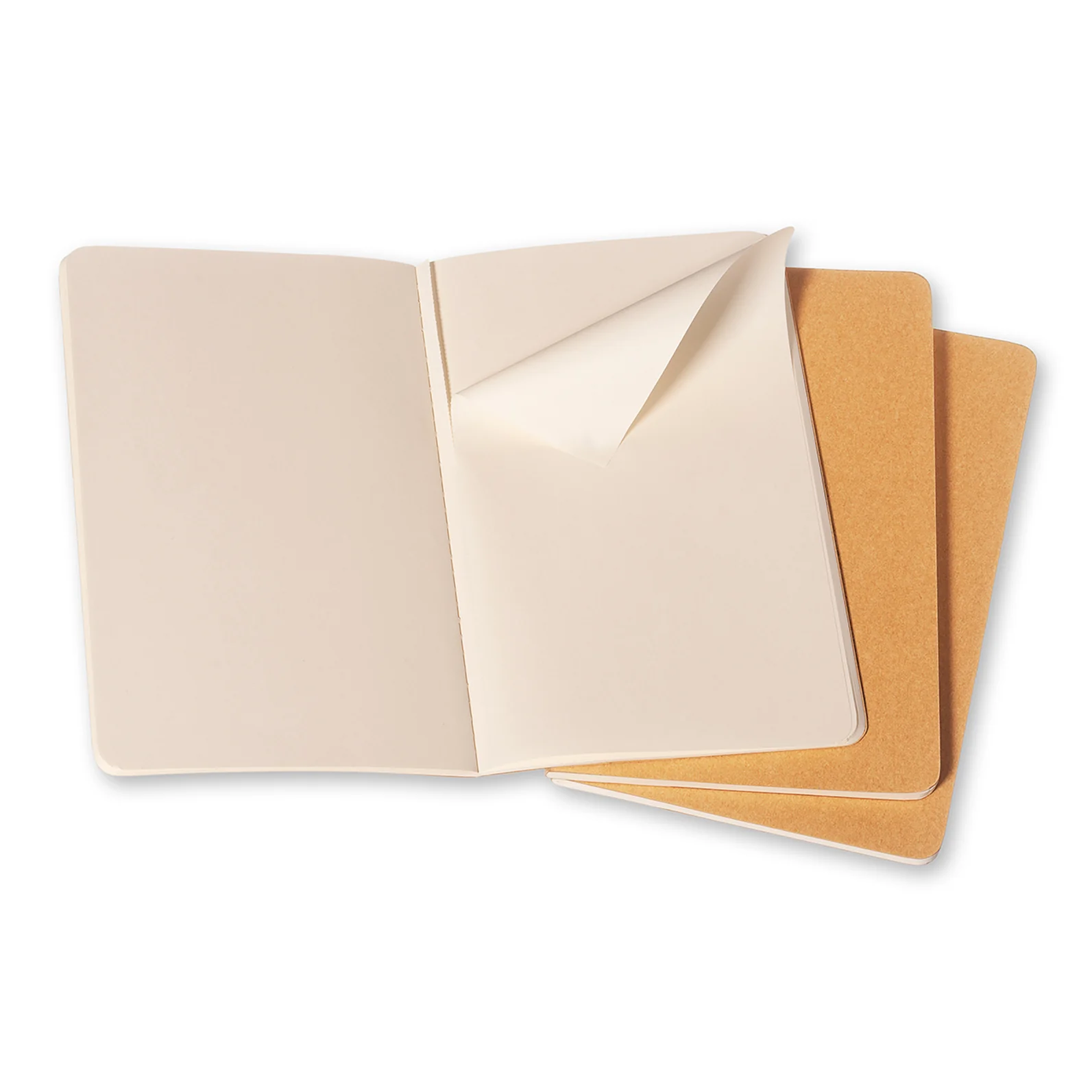 Moleskine 80 Pages Plain Pocket Cahier Notebook (Kraft) [3-Pieces] - Image 2
