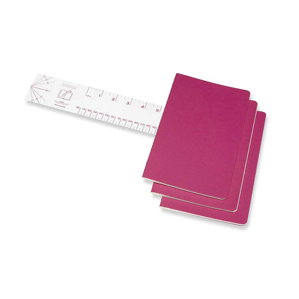 Moleskine Cahier Soft Cover Notebook Plain Set Large (Kinetic Pink) [3-Pieces] - Image 3
