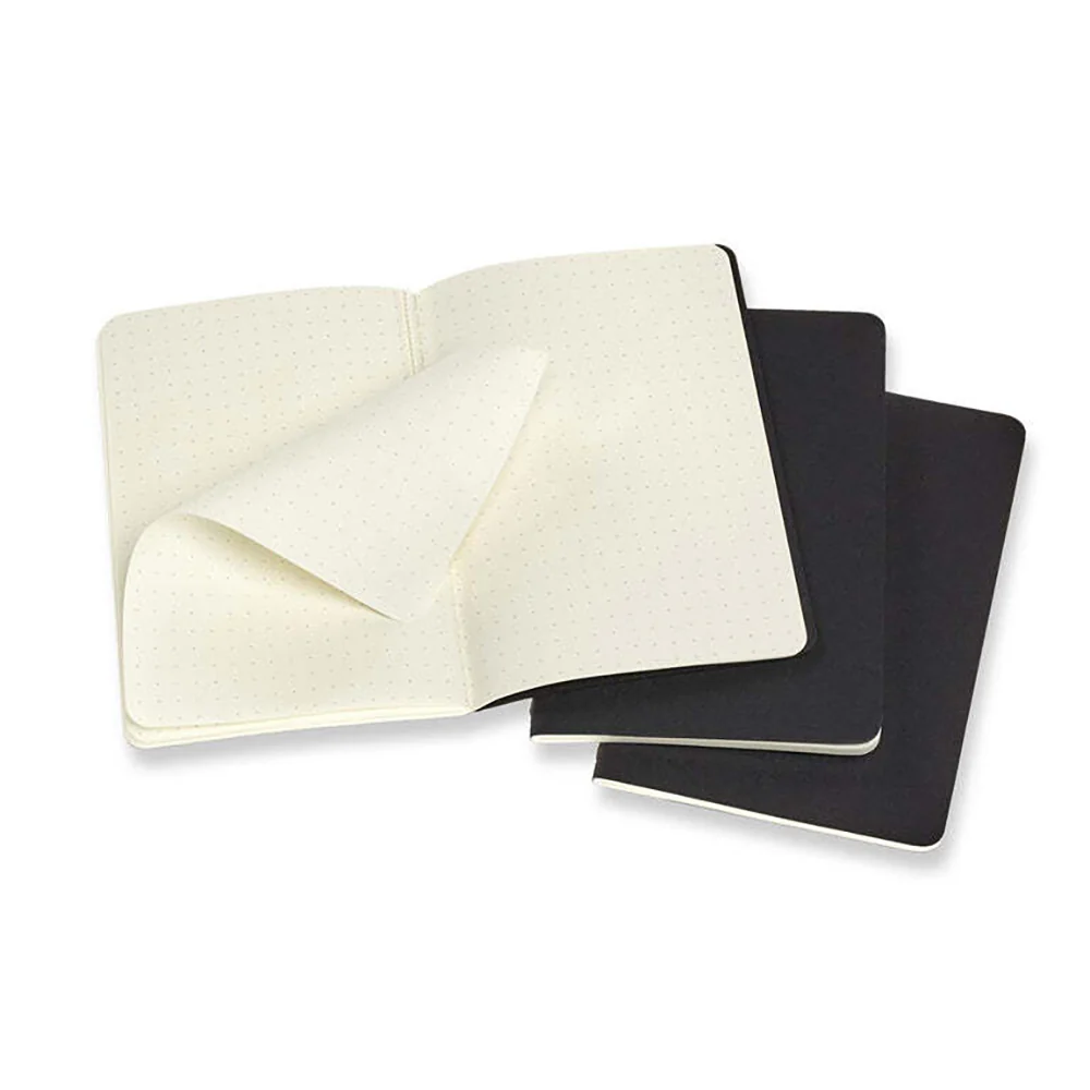 Moleskine Cahier Soft Cover Notebook Pocket Dot Grid Set (Black) [3 Pack] - Image 2