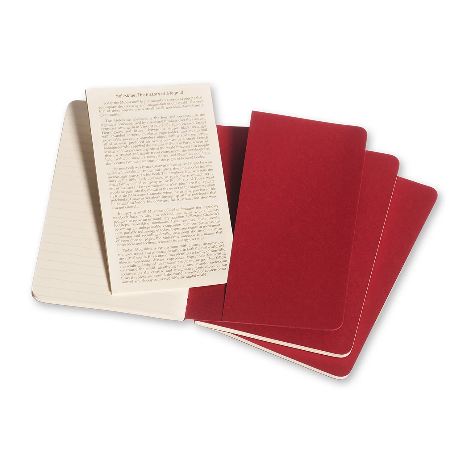 Moleskine Ruled Pocket Cahier Notebook Paper (Red) [3-Pieces] - Image 4
