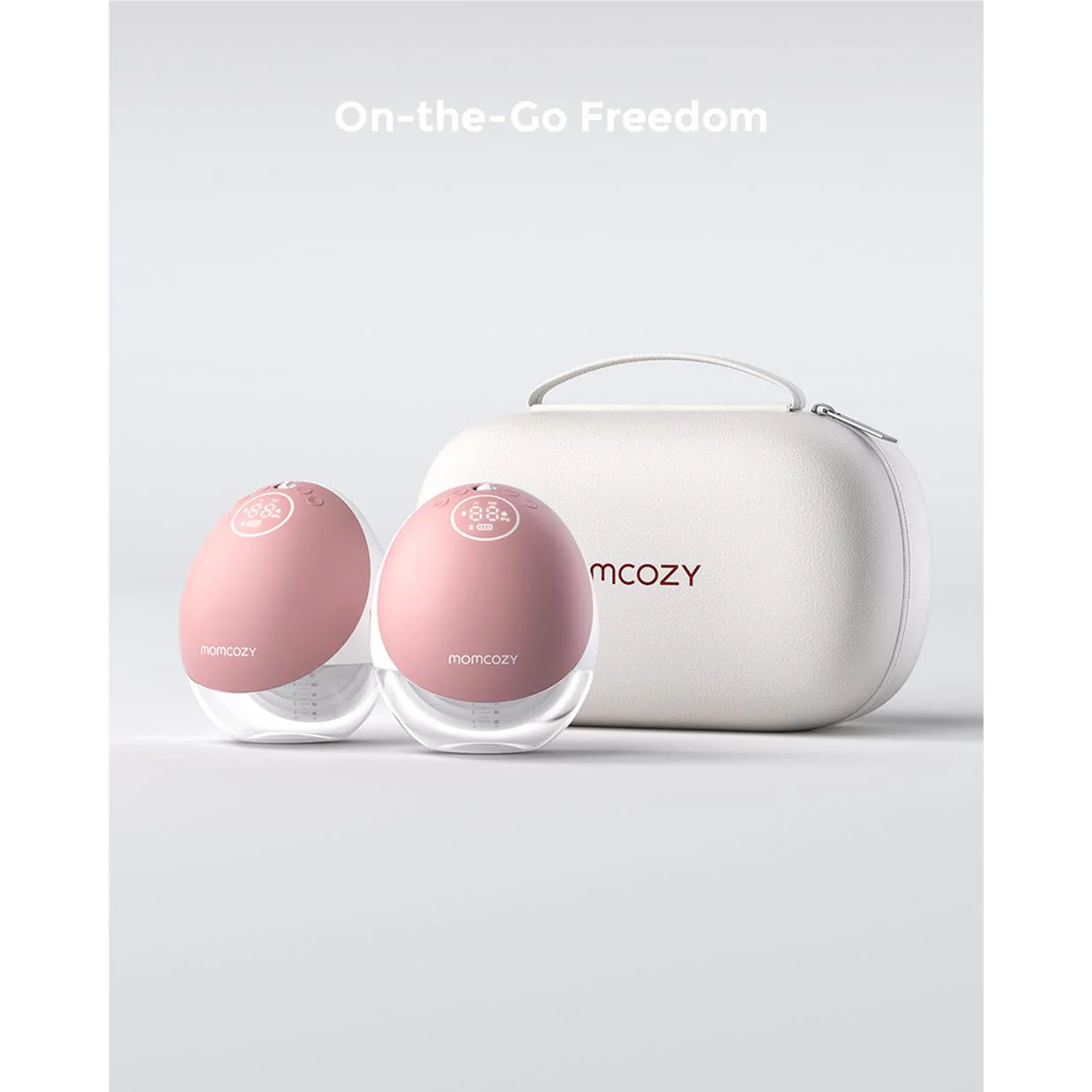 Momcozy M9 Hands-Free Breast Pump Red (Double) - Image 9