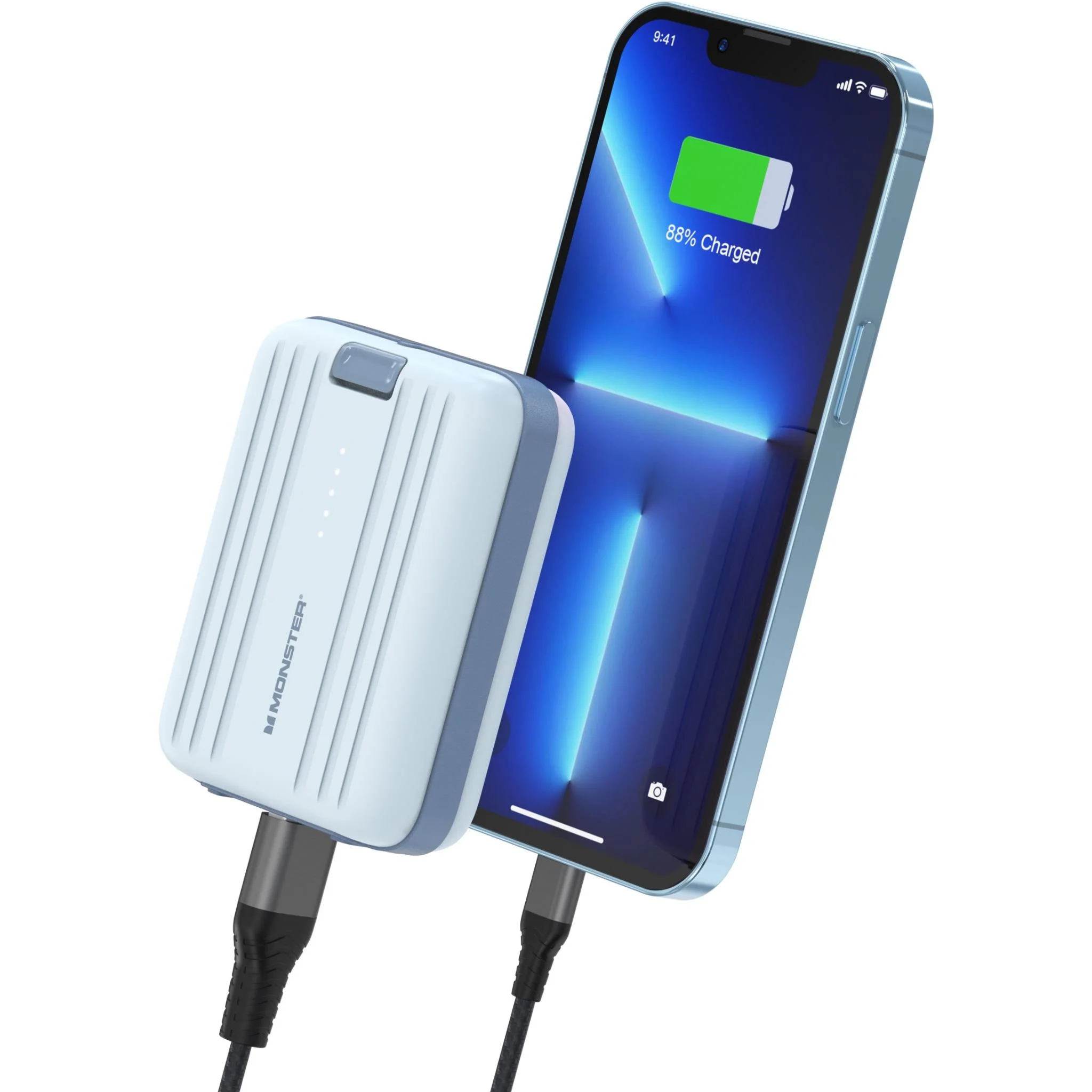 Monster 10K 22.5W Portable Power Bank (Blue) - Image 2