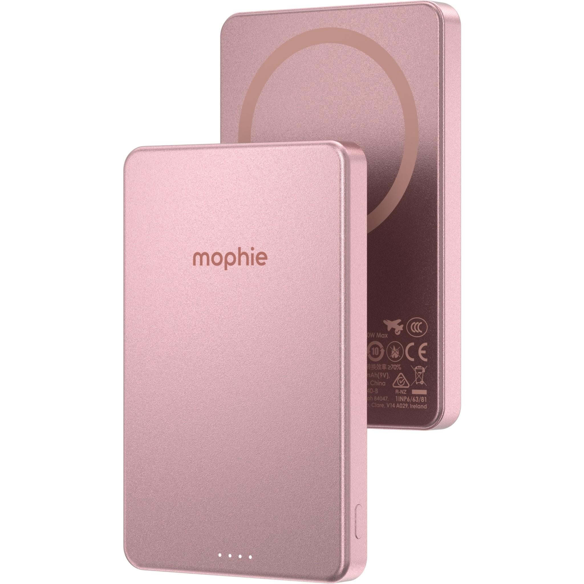 mophie Snap+ Powerstation Mini 5K Magnetic Power Bank (Rose Gold) - Image 4