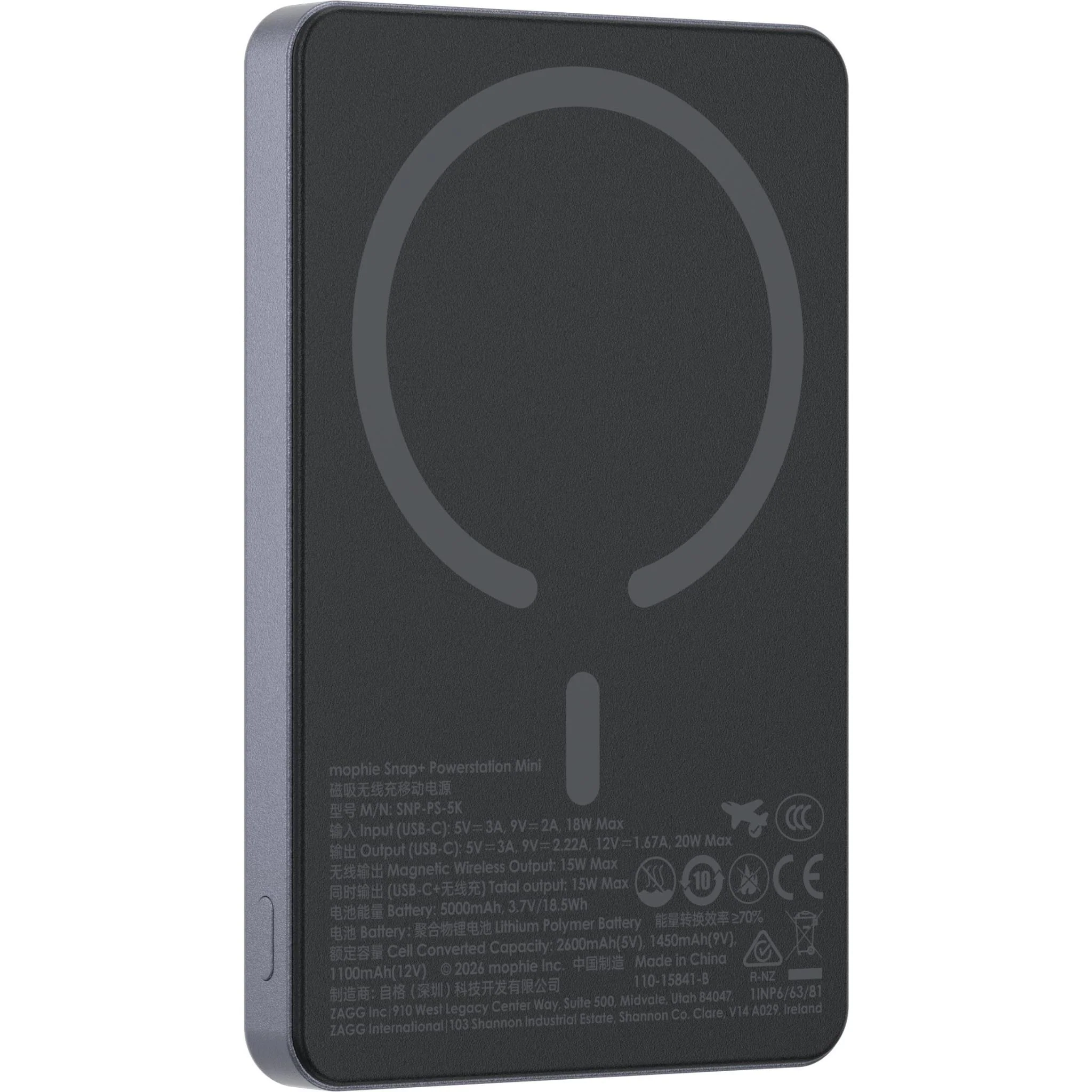 mophie Snap+ Powerstation Mini 5K Magnetic Power Bank (Space Grey) - Image 10