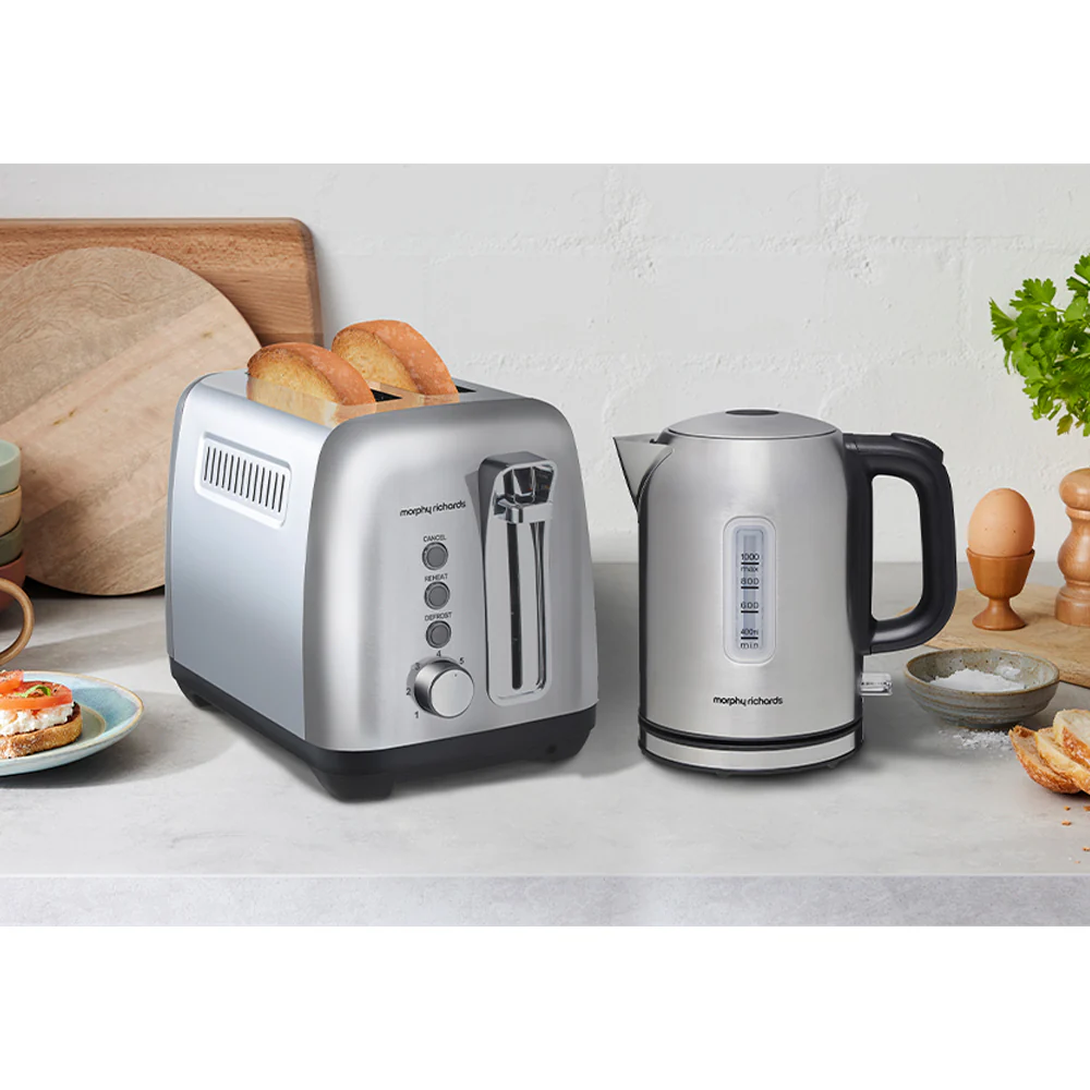 Morphy Richards Equip 1L Kettle and 2 Slice Toaster Set (Silver) - Image 9