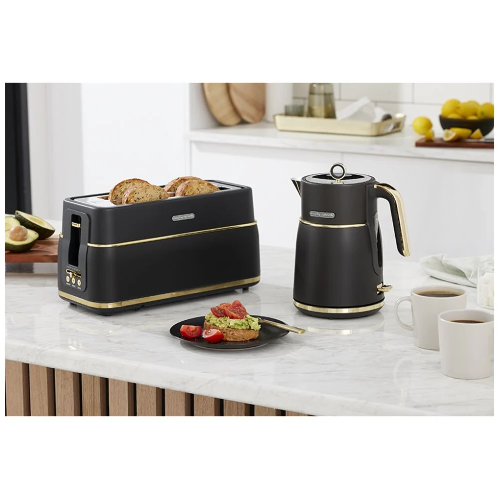 Morphy Richards Signature Soft Gold Kettle 2200W 1.5L 360 Base (Matte Black) - Image 6
