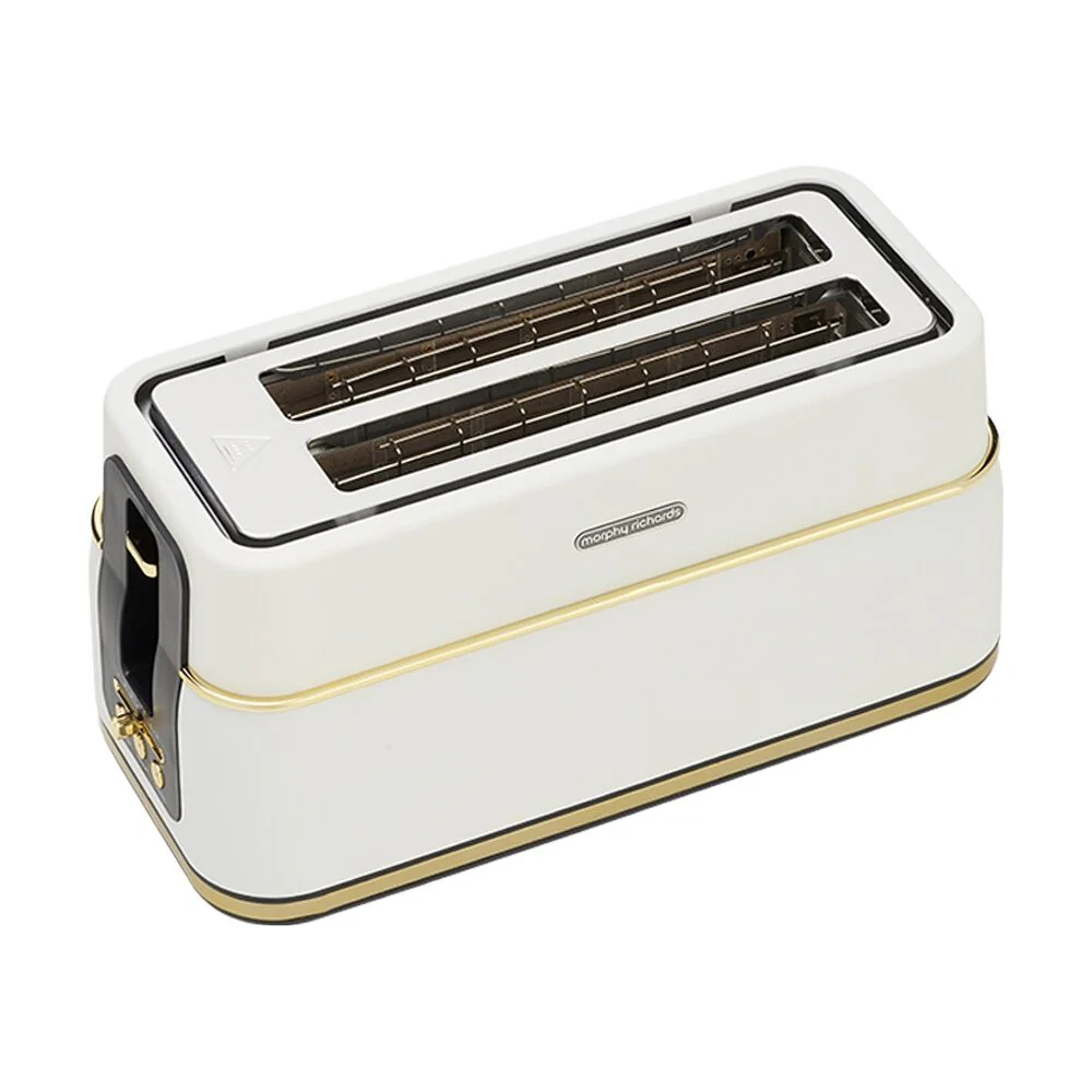 Morphy Richards Signature Soft Gold Toaster 1800W 4 Slice Defrost (Matte White) - Image 4