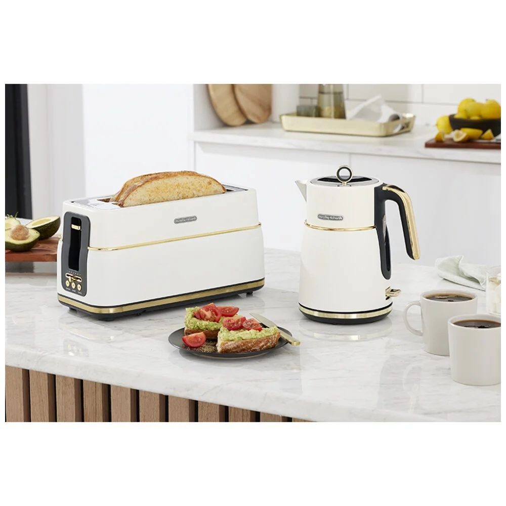 Morphy Richards Signature Soft Gold Toaster 1800W 4 Slice Defrost (Matte White) - Image 7