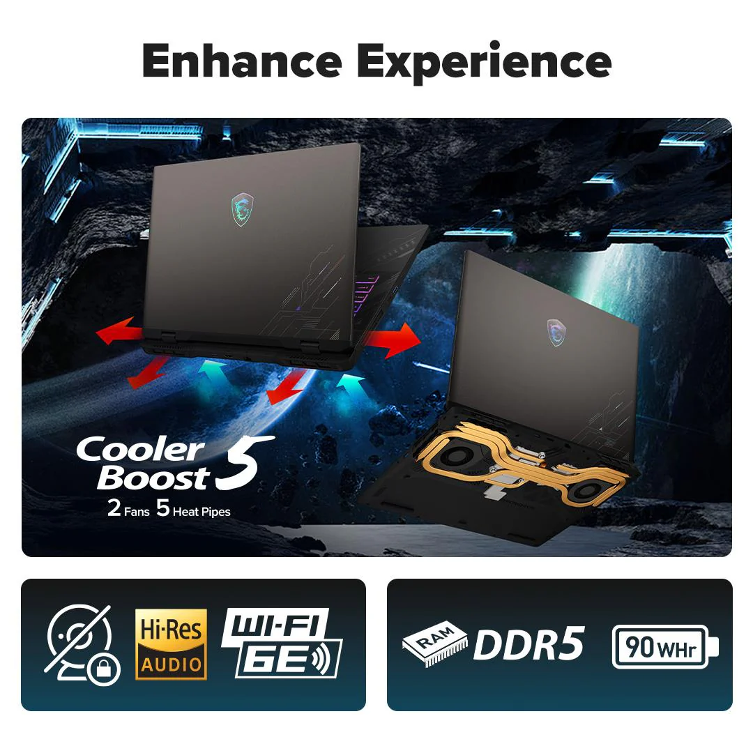 MSI Crosshair 16 HX AI 16" QHD+ 240Hz Gaming Laptop (Intel Core Ultra 9-275HX) [GeForce RTX 5060] - Image 6