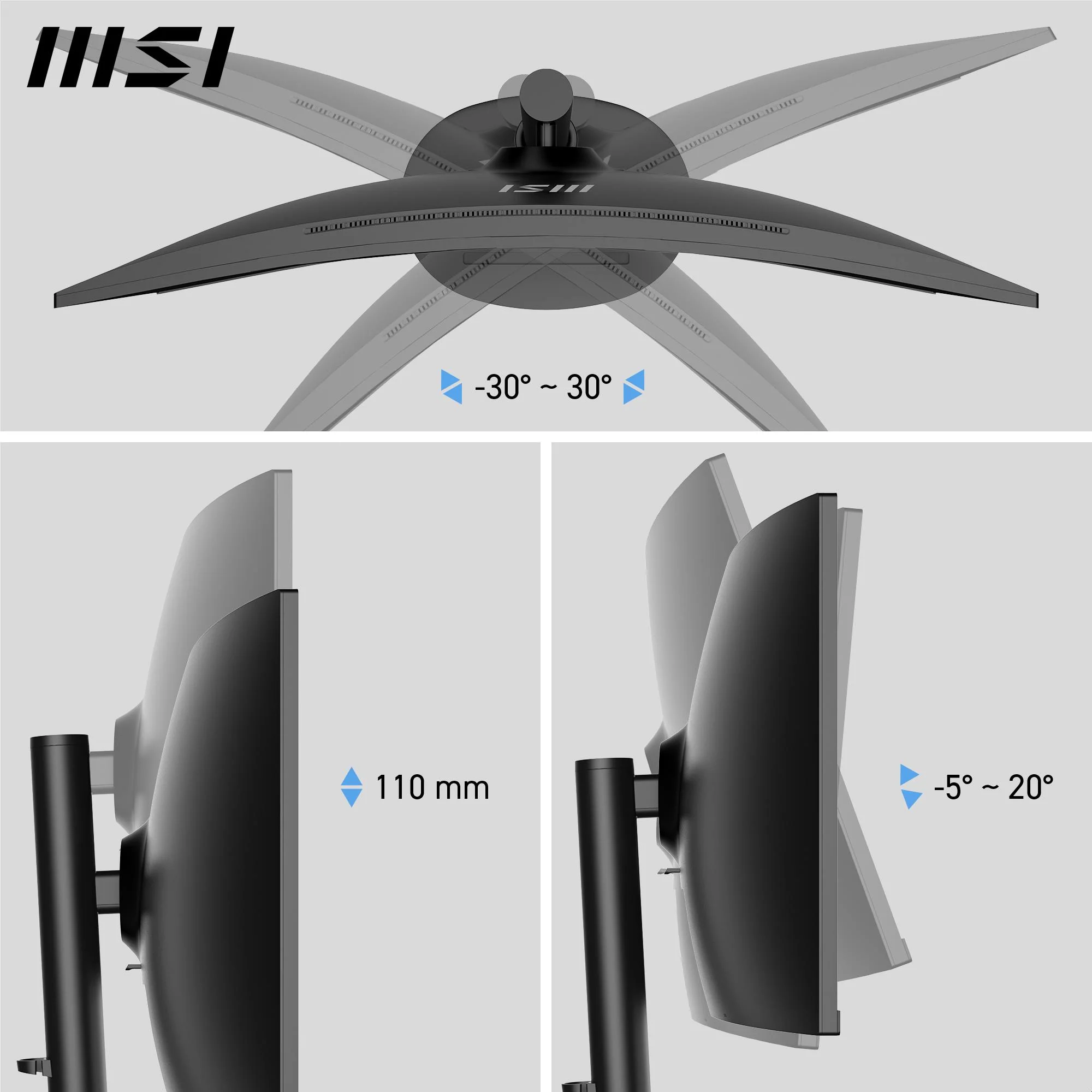MSI Modern MD342CQP 34" UWQHD 120Hz USB-C 98W Curved Professional Monitor - Image 5