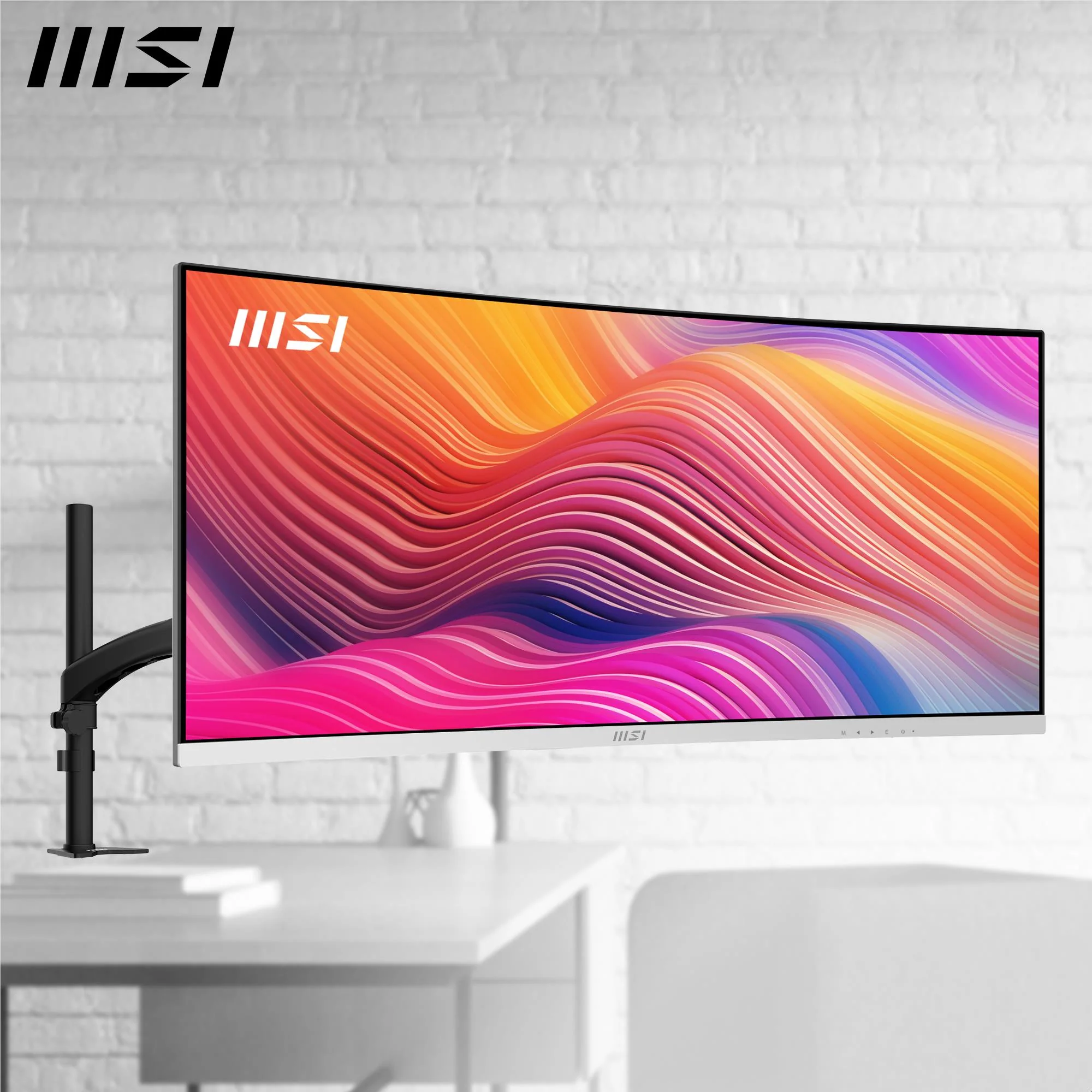 MSI Modern MD342CQPW 34" UWQHD 120Hz USB-C 98W Curved Professional Monitor (White) - Image 6