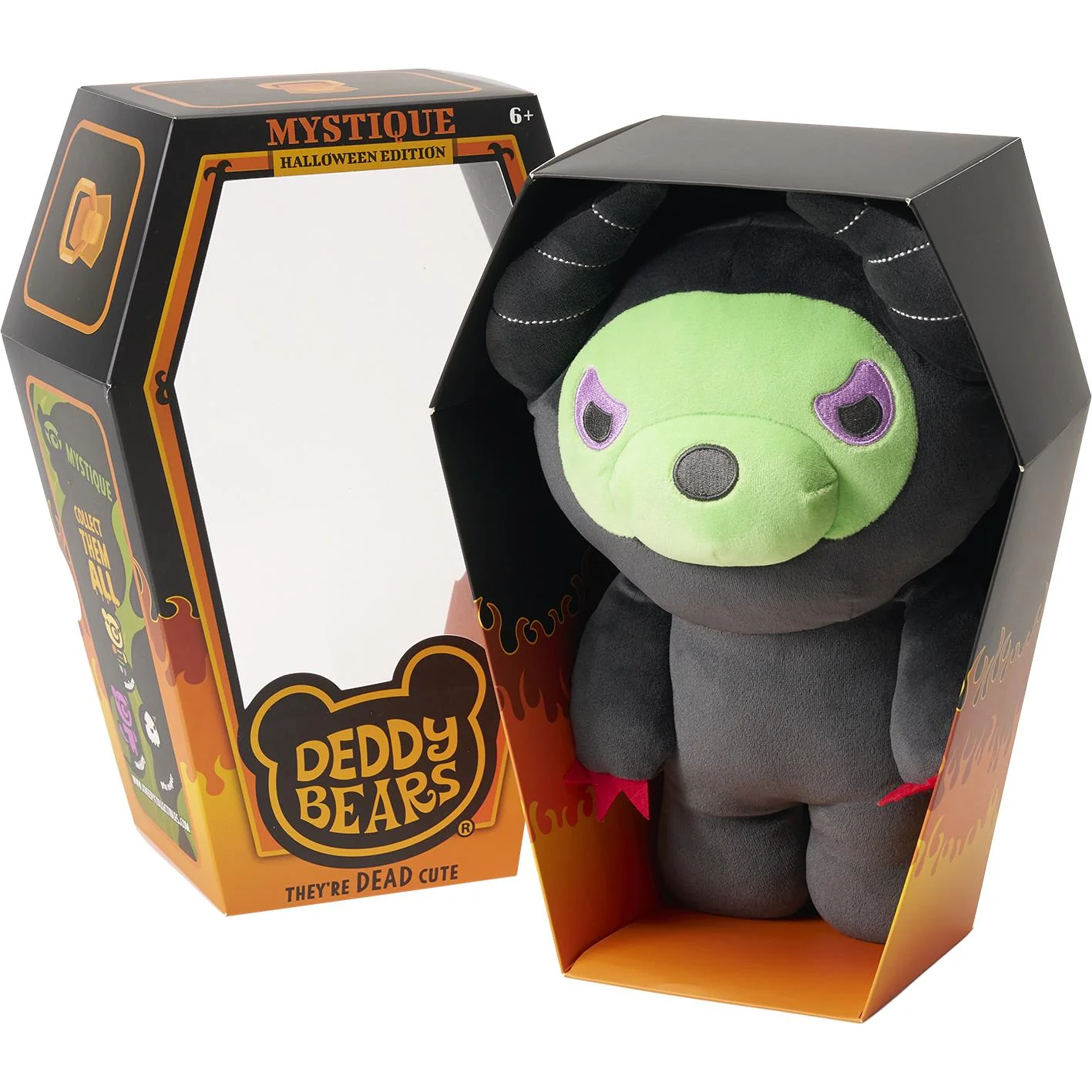 Mystique 12" Halloween Deddy Bear Plush In Coffin - Image 2