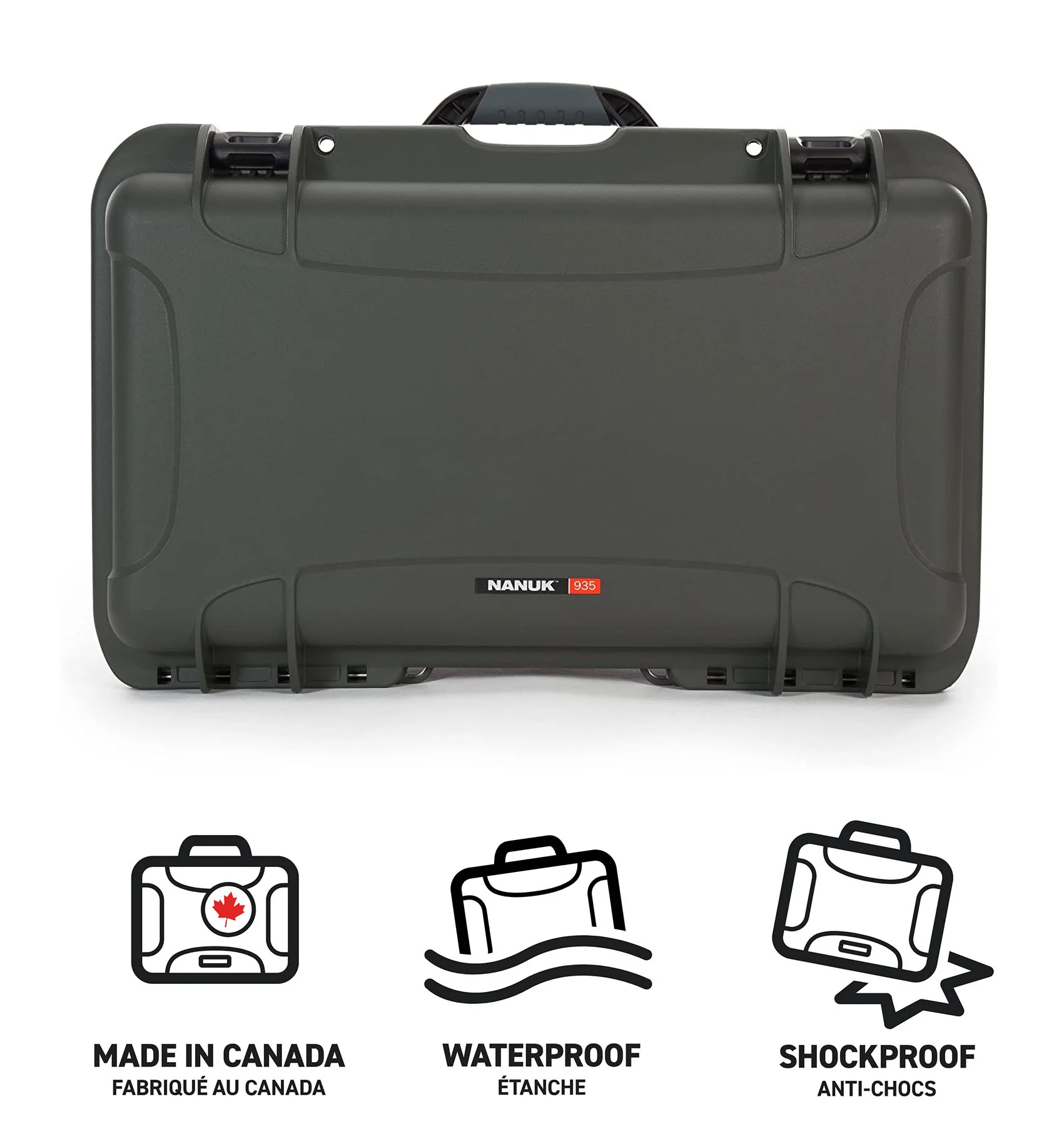 Nanuk 935 Pro Photo Kit Hard Case with Lid Organiser/Divider (Olive) - Image 3