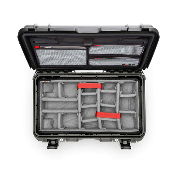 Nanuk 935 Pro Photo Kit Hard Case with Lid Organiser/Divider (Olive) - Image 4
