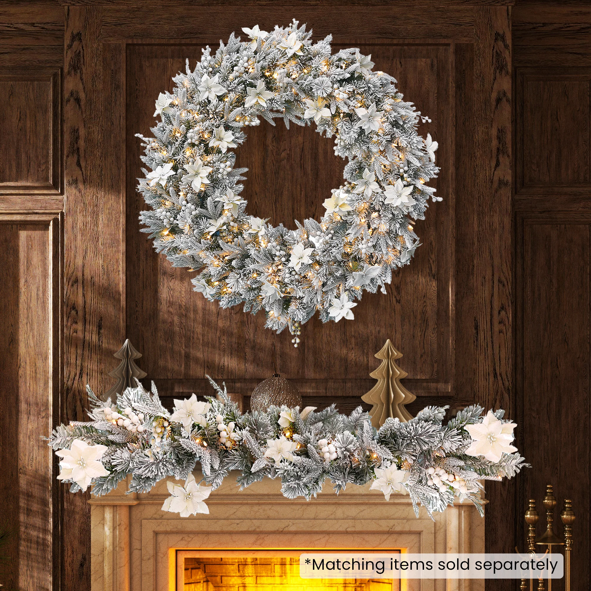 National Tree Company Frosted Colonial Pre-Lit Christmas Wreath - 122cm - Image 7