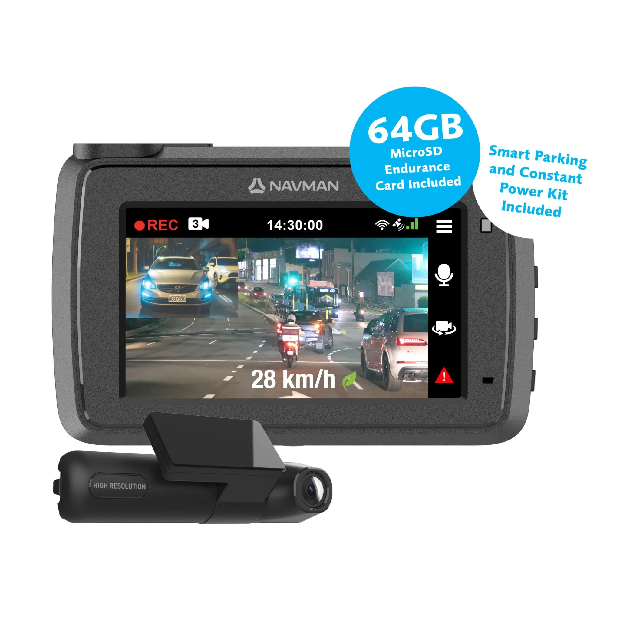 Navman MiVue Smart True 4K Surround 3 Channel Dash Cam - Image 2
