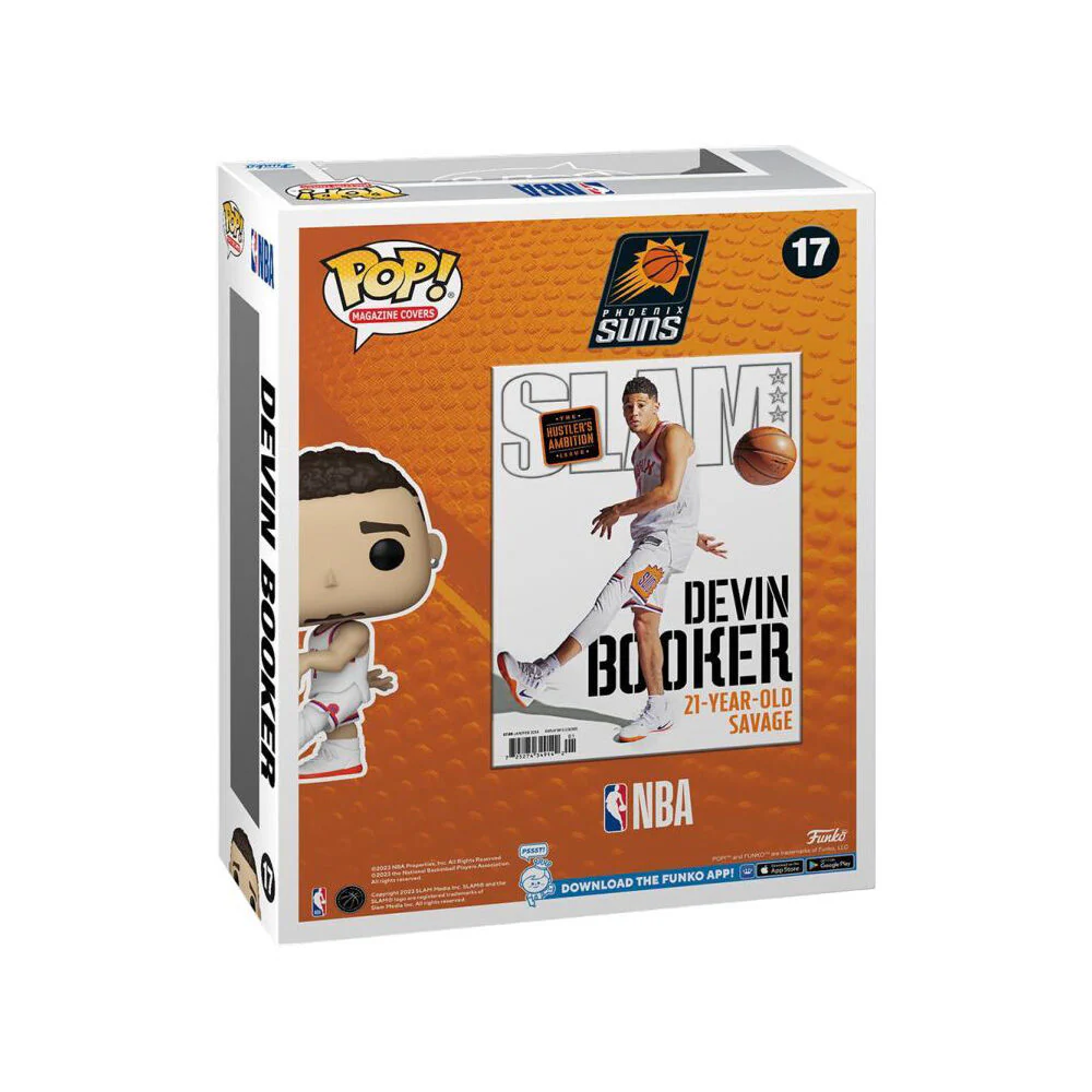 NBA Slam Devin Booker Pop Cover Vinyl Action Figure Statue with Display Case - Image 3