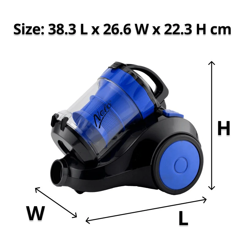 Nero Bagless Cyclonic Vacuum Cleaner 1.8L Blue Telescopic - Image 6