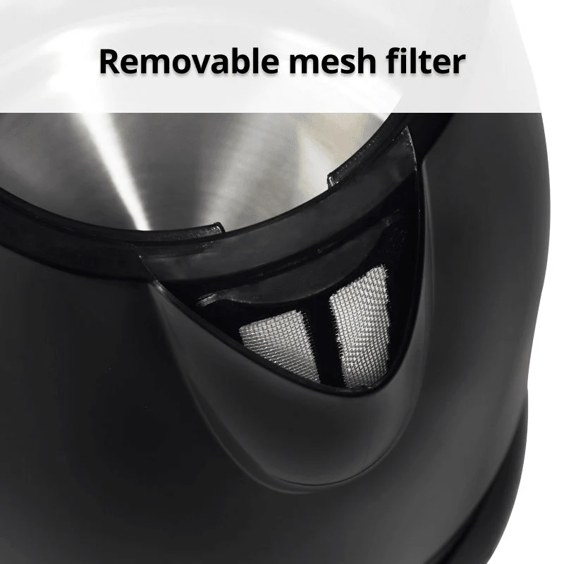 Nero Bambino Kettle 0.9 Litre Jug Compact Water Boiler Coffee Tea Hotel (Black) - Image 3