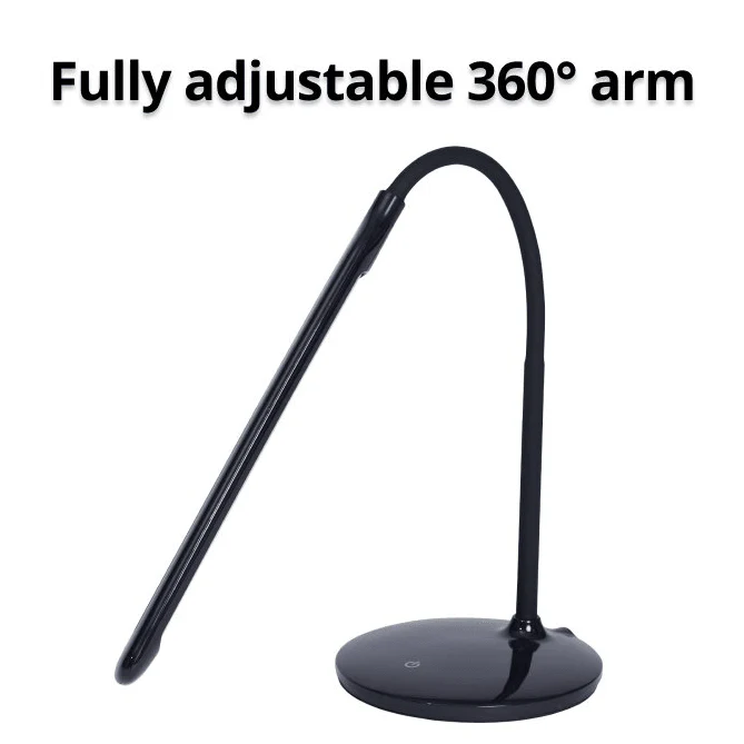 Nero Flexi Desk Lamp LED Flexible 3 Dimmer Level (Black) - Image 2
