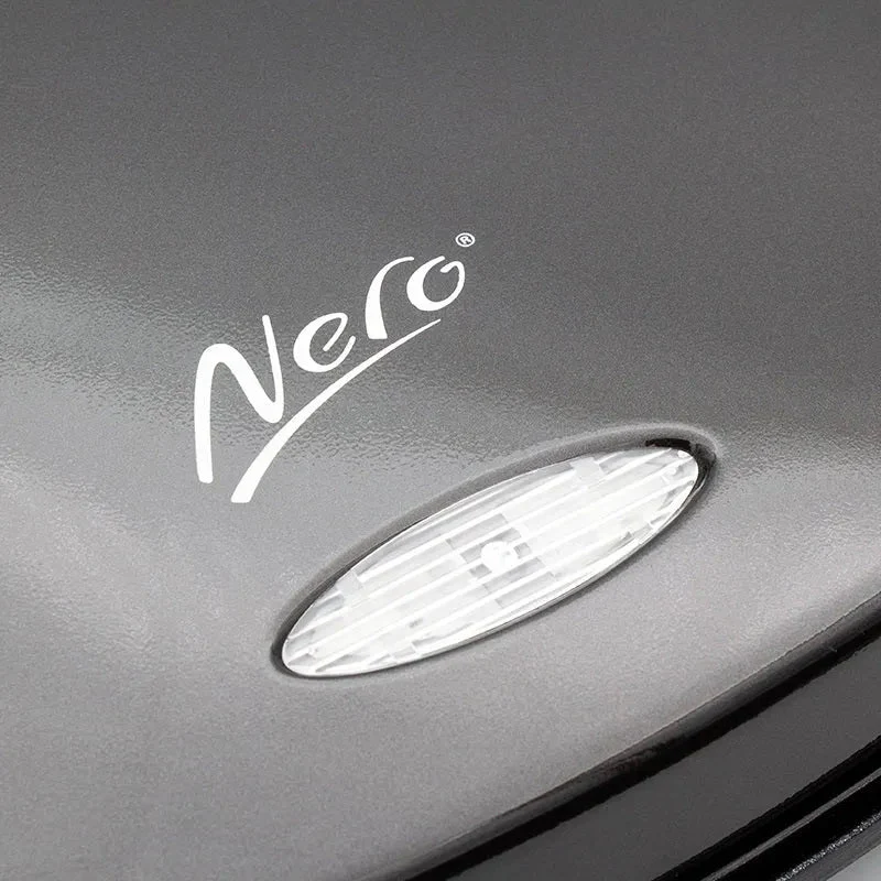 Nero Sandwich Press 4 Slice Non-Stick Toaster Stainless Steel Black - Image 5