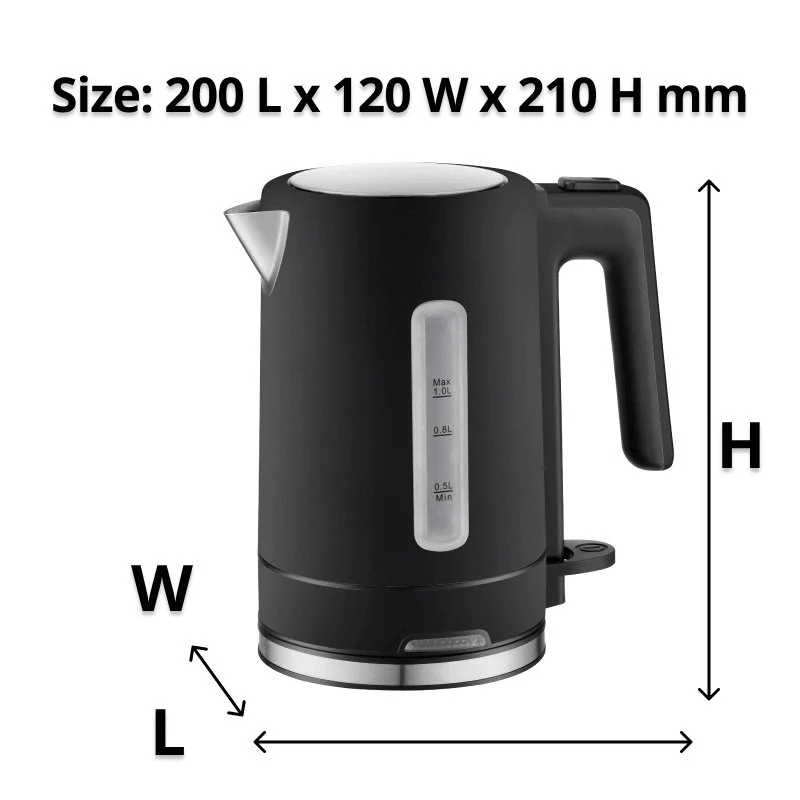 Nero Select Stainless Steel Kettle Water Boiler 1L (Matte Black) - Image 3