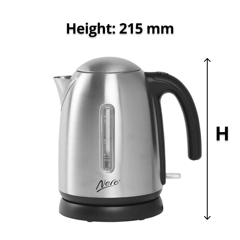 Nero Studio Stainless Steel Brushed Kettle Premium 1.2L 2200W - Image 6